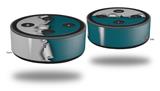 Skin Wrap Decal Set 2 Pack for Amazon Echo Dot 2 - Ripped Colors Gray Seafoam Green (2nd Generation ONLY - Echo NOT INCLUDED)