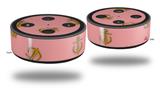 Skin Wrap Decal Set 2 Pack for Amazon Echo Dot 2 - Anchors Away Pink (2nd Generation ONLY - Echo NOT INCLUDED)