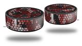 Skin Wrap Decal Set 2 Pack for Amazon Echo Dot 2 - HEX Mesh Camo 01 Red (2nd Generation ONLY - Echo NOT INCLUDED)