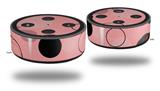 Skin Wrap Decal Set 2 Pack for Amazon Echo Dot 2 - Lots of Dots Pink on Pink (2nd Generation ONLY - Echo NOT INCLUDED)