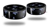 Skin Wrap Decal Set 2 Pack for Amazon Echo Dot 2 - Pastel Butterflies Blue on Black (2nd Generation ONLY - Echo NOT INCLUDED)