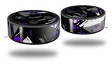 Skin Wrap Decal Set 2 Pack for Amazon Echo Dot 2 - Abstract 02 Purple (2nd Generation ONLY - Echo NOT INCLUDED)