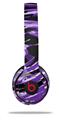 WraptorSkinz Skin Decal Wrap compatible with Beats Solo 2 and Solo 3 Wireless Headphones Alecias Swirl 02 Purple Skin Only (HEADPHONES NOT INCLUDED)