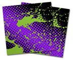 Vinyl Craft Cutter Designer 12x12 Sheets Halftone Splatter Green Purple - 2 Pack