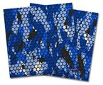 Vinyl Craft Cutter Designer 12x12 Sheets HEX Mesh Camo 01 Blue Bright - 2 Pack