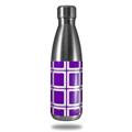 Skin Decal Wrap for RTIC Water Bottle 17oz Squared Purple (BOTTLE NOT INCLUDED)