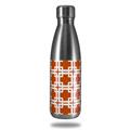 Skin Decal Wrap for RTIC Water Bottle 17oz Boxed Burnt Orange (BOTTLE NOT INCLUDED)