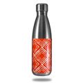 Skin Decal Wrap for RTIC Water Bottle 17oz Wavey Red (BOTTLE NOT INCLUDED)