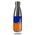 Skin Decal Wrap for RTIC Water Bottle 17oz Ripped Colors Blue Orange (BOTTLE NOT INCLUDED)