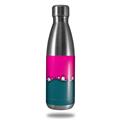 Skin Decal Wrap for RTIC Water Bottle 17oz Ripped Colors Hot Pink Seafoam Green (BOTTLE NOT INCLUDED)