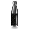 Skin Decal Wrap for RTIC Water Bottle 17oz Diamond Plate Metal 02 Black (BOTTLE NOT INCLUDED)