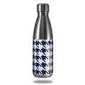 Skin Decal Wrap for RTIC Water Bottle 17oz Houndstooth Navy Blue (BOTTLE NOT INCLUDED)