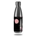 Skin Decal Wrap for RTIC Water Bottle 17oz Lots of Dots Pink on Black (BOTTLE NOT INCLUDED)
