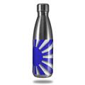 Skin Decal Wrap for RTIC Water Bottle 17oz Rising Sun Japanese Flag Blue (BOTTLE NOT INCLUDED)
