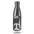 Skin Decal Wrap for RTIC Water Bottle 17oz Love and Peace Gray (BOTTLE NOT INCLUDED)