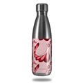 Skin Decal Wrap for RTIC Water Bottle 17oz Petals Red (BOTTLE NOT INCLUDED)