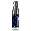 Skin Decal Wrap for RTIC Water Bottle 17oz Twisted Garden Blue and White (BOTTLE NOT INCLUDED)
