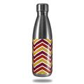 Skin Decal Wrap for RTIC Water Bottle 17oz Zig Zag Yellow Burgundy Orange (BOTTLE NOT INCLUDED)