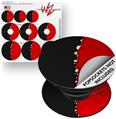 Decal Style Vinyl Skin Wrap 3 Pack for PopSockets Ripped Colors Black Red (POPSOCKET NOT INCLUDED)