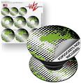 Decal Style Vinyl Skin Wrap 3 Pack for PopSockets Halftone Splatter Green White (POPSOCKET NOT INCLUDED)
