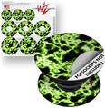 Decal Style Vinyl Skin Wrap 3 Pack for PopSockets Electrify Green (POPSOCKET NOT INCLUDED)