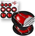 Decal Style Vinyl Skin Wrap 3 Pack for PopSockets Barbwire Heart Red (POPSOCKET NOT INCLUDED)