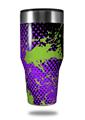 Skin Decal Wrap for Walmart Ozark Trail Tumblers 40oz Halftone Splatter Green Purple (TUMBLER NOT INCLUDED)