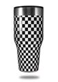 Skin Decal Wrap for Walmart Ozark Trail Tumblers 40oz Checkered Canvas Black and White (TUMBLER NOT INCLUDED)