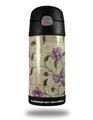 Skin Decal Wrap for Thermos Funtainer 12oz Bottle Flowers and Berries Purple (BOTTLE NOT INCLUDED)