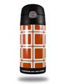 Skin Decal Wrap for Thermos Funtainer 12oz Bottle Squared Burnt Orange (BOTTLE NOT INCLUDED)