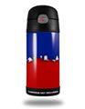 Skin Decal Wrap for Thermos Funtainer 12oz Bottle Ripped Colors Blue Red (BOTTLE NOT INCLUDED)