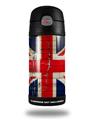 Skin Decal Wrap for Thermos Funtainer 12oz Bottle Painted Faded and Cracked Union Jack British Flag (BOTTLE NOT INCLUDED)