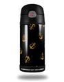 Skin Decal Wrap for Thermos Funtainer 12oz Bottle Anchors Away Black (BOTTLE NOT INCLUDED)