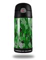 Skin Decal Wrap for Thermos Funtainer 12oz Bottle HEX Mesh Camo 01 Green Bright (BOTTLE NOT INCLUDED)