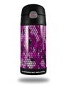 Skin Decal Wrap for Thermos Funtainer 12oz Bottle HEX Mesh Camo 01 Pink (BOTTLE NOT INCLUDED)