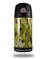 Skin Decal Wrap for Thermos Funtainer 12oz Bottle HEX Mesh Camo 01 Yellow (BOTTLE NOT INCLUDED)