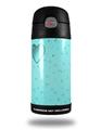 Skin Decal Wrap for Thermos Funtainer 12oz Bottle Raining Neon Teal (BOTTLE NOT INCLUDED)