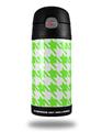 Skin Decal Wrap for Thermos Funtainer 12oz Bottle Houndstooth Neon Lime Green (BOTTLE NOT INCLUDED)