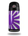 Skin Decal Wrap for Thermos Funtainer 12oz Bottle Rising Sun Japanese Flag Purple (BOTTLE NOT INCLUDED)