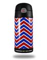 Skin Decal Wrap for Thermos Funtainer 12oz Bottle Zig Zag Red White and Blue (BOTTLE NOT INCLUDED)