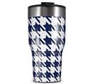 WraptorSkinz Skin Wrap compatible with 2017 and newer RTIC Tumblers 30oz Houndstooth Navy Blue (TUMBLER NOT INCLUDED)
