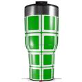Skin Wrap Decal for 2017 RTIC Tumblers 40oz Squared Green (TUMBLER NOT INCLUDED)