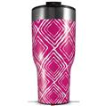 Skin Wrap Decal for 2017 RTIC Tumblers 40oz Wavey Fushia Hot Pink (TUMBLER NOT INCLUDED)