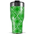 Skin Wrap Decal for 2017 RTIC Tumblers 40oz Wavey Green (TUMBLER NOT INCLUDED)