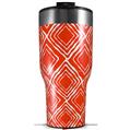 Skin Wrap Decal for 2017 RTIC Tumblers 40oz Wavey Red (TUMBLER NOT INCLUDED)