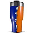 Skin Wrap Decal for 2017 RTIC Tumblers 40oz Ripped Colors Blue Orange (TUMBLER NOT INCLUDED)