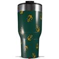 Skin Wrap Decal for 2017 RTIC Tumblers 40oz Anchors Away Hunter Green (TUMBLER NOT INCLUDED)