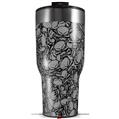 Skin Wrap Decal for 2017 RTIC Tumblers 40oz Scattered Skulls Gray (TUMBLER NOT INCLUDED)