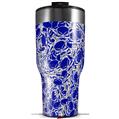 Skin Wrap Decal for 2017 RTIC Tumblers 40oz Scattered Skulls Royal Blue (TUMBLER NOT INCLUDED)