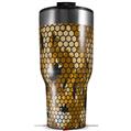 Skin Wrap Decal for 2017 RTIC Tumblers 40oz HEX Mesh Camo 01 Orange (TUMBLER NOT INCLUDED)